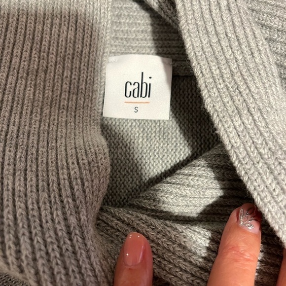 CAbi Gray Charlotte Poncho Tunic Sweater Sz S EUC - Picture 8 of 10